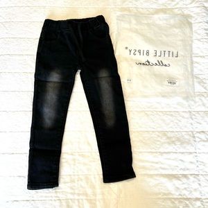 Little Bipsy toddler black wash denim